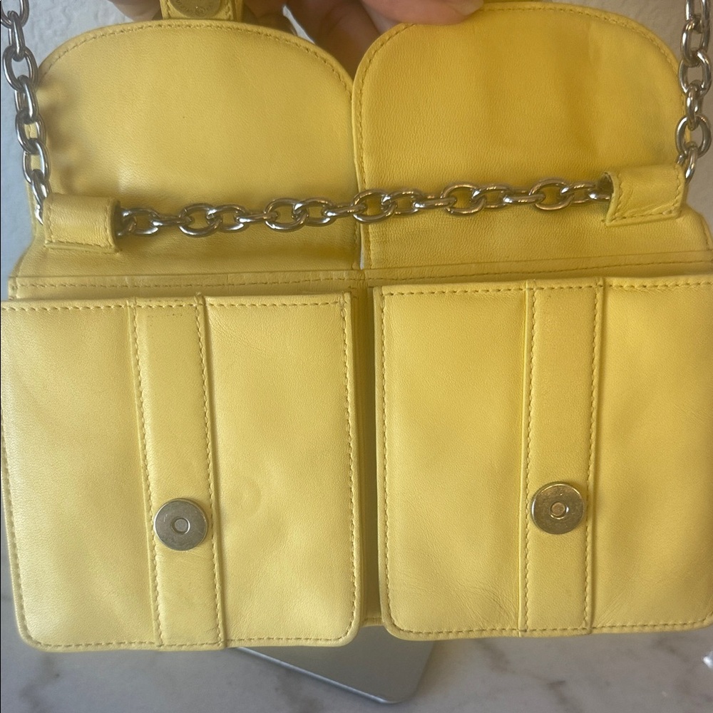 Authentic Givenchy Yellow Leather Crossbody 2014 Timeless Designer Piece-Rare - Picture 9 of 13